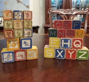 28 Vintage Wood Blocks